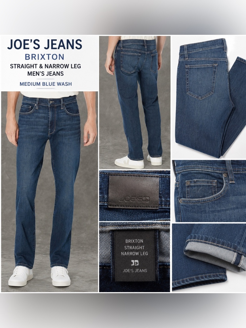 Joe’s Jeans Brixton Mens Straight and Narrow Leg Jean 30in W X 34in Inseam